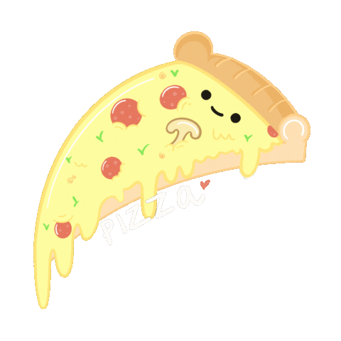 Hungry Cheese Pizza Sticker