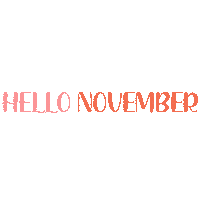November Hello Sticker