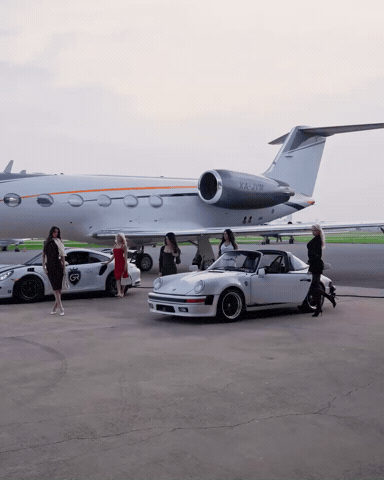 Private Jet Porsche GIF