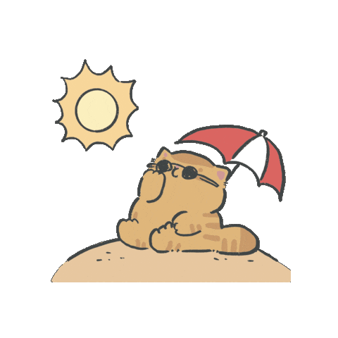Cat Summer Sticker