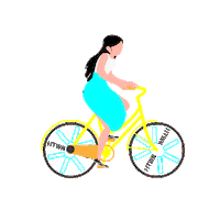 Girl Bike Sticker by HTWK_Verlagsherstellung