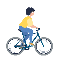 Animation Bicycle Sticker