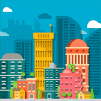 reitzcreative animation monster motion city GIF