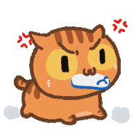 Angry Orange Cat Sticker