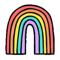 Rainbow Thank You Sticker by Josie
