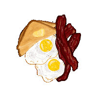 bubbysnyc bread toast eggs brunch Sticker