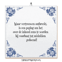 Vertrouwen Frustratie Sticker by Tegelspreuken.nl