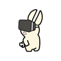 Virtual Reality Rabbit Sticker by NUS Information Technology