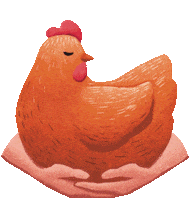Chicken Love Sticker by Otwarte Klatki