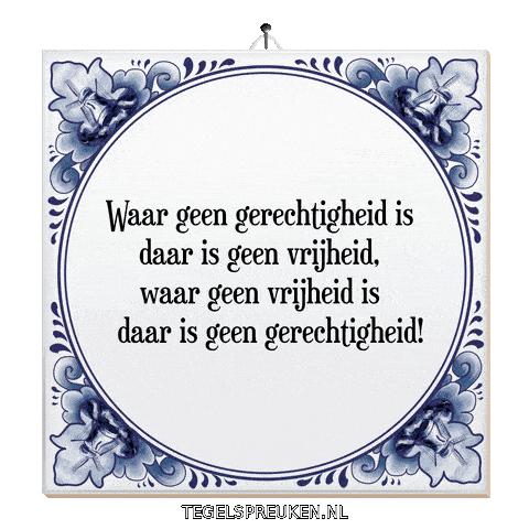 Protest Hoop Sticker by Tegelspreuken.nl