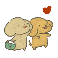 hokaron はーと いぬ wani ワニ Sticker