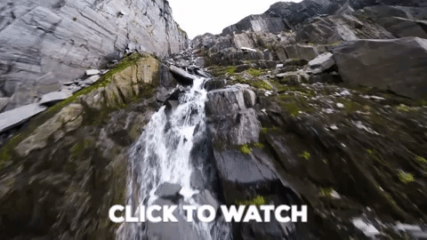 drone waterfall GIF by AirVuz