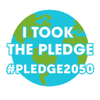 planetfootprint globe earth day pledge2050 pledge 2050 Sticker