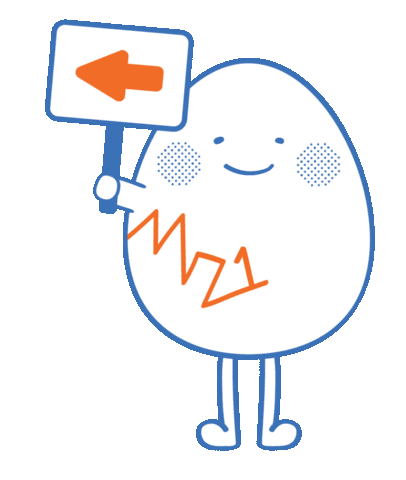 Click Here This Way Sticker by M21.hk