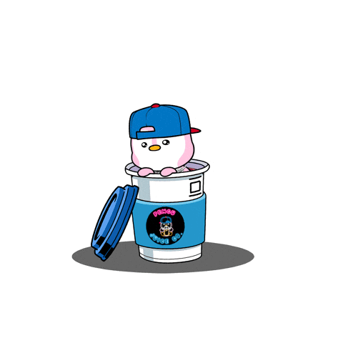 PenguJuiceCo coffee drink penguin pudgy GIF