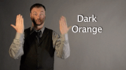 sign language dark orange GIF by Sign with Robert
