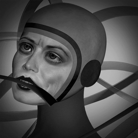 black and white art GIF by Colin Raff