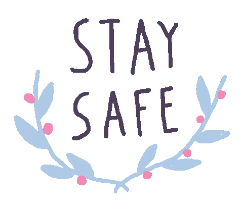 Text Stay Safe Sticker by Sara Maese