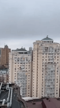 Sirens Ring Out in Kyiv Following Start of Russian Strikes