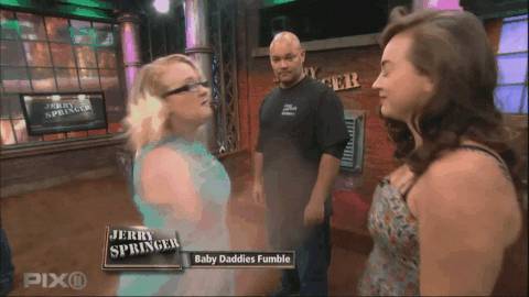 fight hair GIF by The Jerry Springer Show