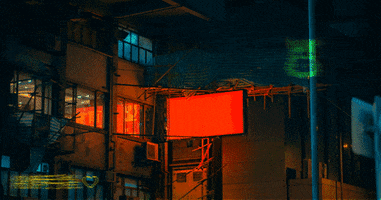 hahahariz neon city glow lights GIF