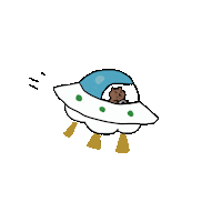 fartynrabbie space gym bear ready Sticker