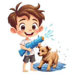Boys Girls Cute Puppy Sticker