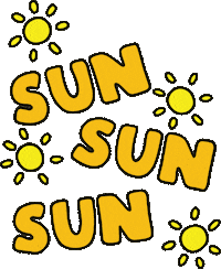 Sun Sun Sun Summer Sticker by Poppy Deyes