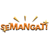 Brainacademy text orange fighting semangat Sticker