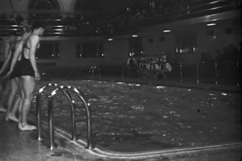 usnationalarchives giphyupload vintage pool swimming GIF