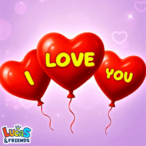 I Love You Hearts GIF by Lucas and Friends by RV AppStudios