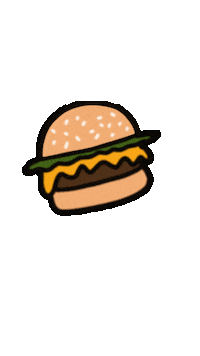 Hamburger Ilustração Sticker