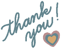 Maddisonshaedesign heart blue calligraphy thank Sticker