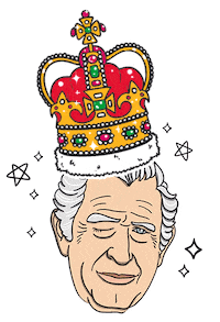 King Charles Wink Sticker by Twinkl Parents