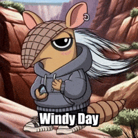 Wind Armadillo GIF by Chillo Dillo