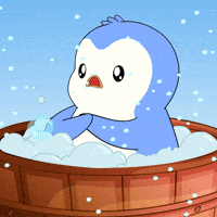 Freezing Hot Tub GIF by Pudgy Penguins