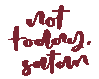 Lettering Satan Sticker