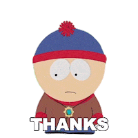 Stan Marsh Thank You Sticker by South Park