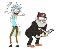 rick and morty dancing STICKER