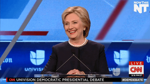 hillary clinton laugh GIF by NowThis 