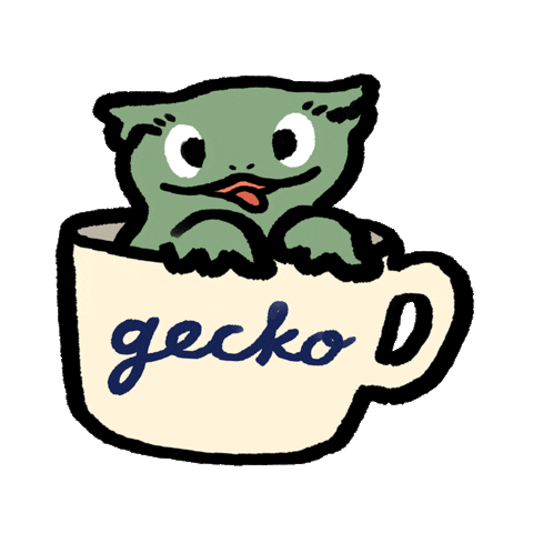 chocochacha giphyupload gecko crested gecko ヤモリ Sticker