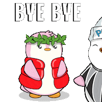 Im Out Bye Bye Sticker by Pudgy Penguins