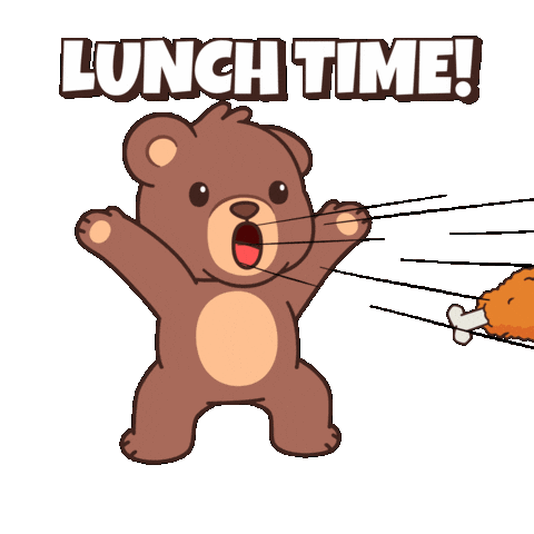 Hungry Teddy Bear Sticker by BEARISH