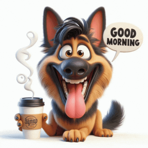 FunnyAnimalsGifs giphyupload dog good morning dog gif GIF