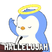 Can I Get An Amen Yes Sticker by Pudgy Penguins