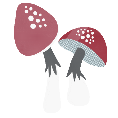 Garden Mushrooms Sticker