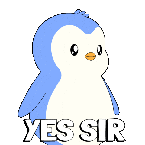 Aye Aye Yes Sticker by Pudgy Penguins