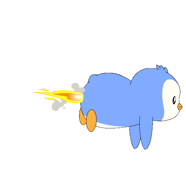 Penguin Flying Sticker by Pudgy Penguins