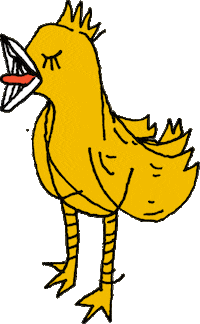 Happy Yellow Bird Sticker