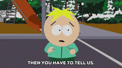 nervous butters stotch GIF by South Park 